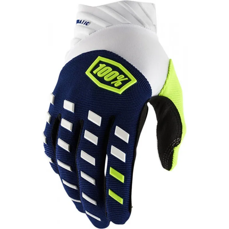 Manusi motocross 100% AIRMATIC 22 NAVY/WHITE - Mărime: L Reducere de preț
